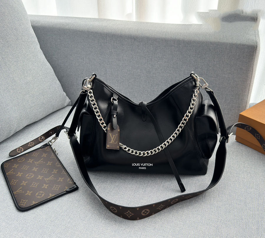 High-end black carryall tote bag 1824032203