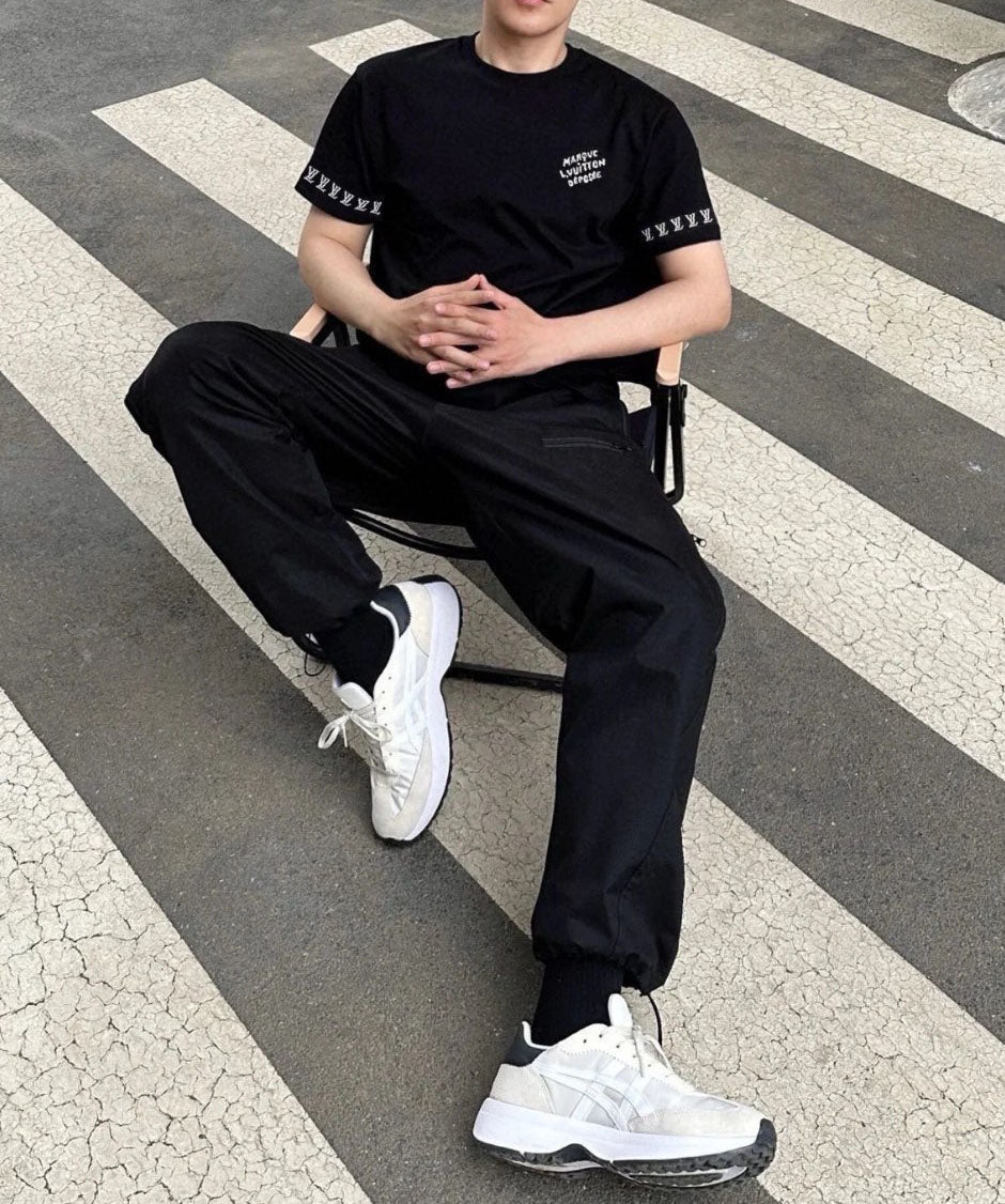 LV  Knitted short-sleeved T-shirt unisex 1825052209