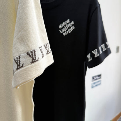 LV  Knitted short-sleeved T-shirt unisex 1825052209