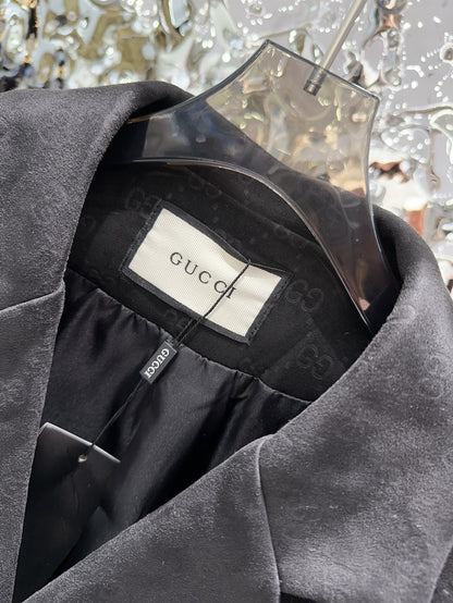 G Embossed suede blazer 1825090801