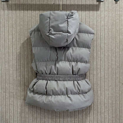 P hooded cotton vest jacket 1825090901