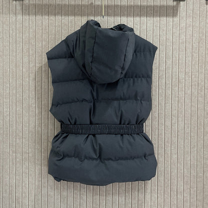 P hooded cotton vest jacket 1825090901