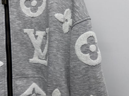 V Towel embroidery zipper hooded jacket for men and women 1825090909